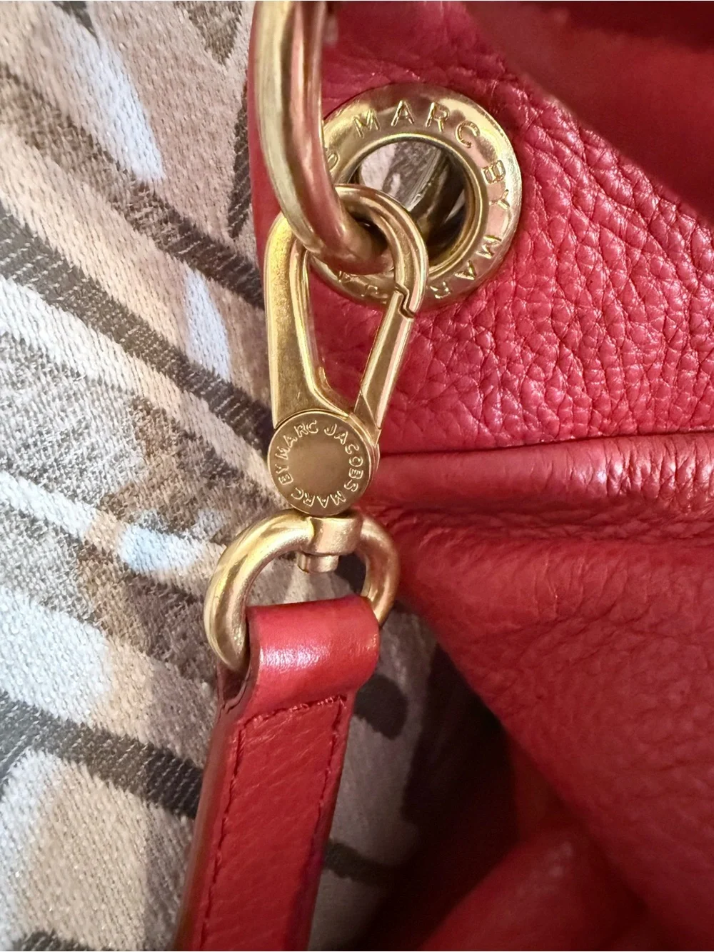 Marc by Marc Jacobs Pebbled Leather Crossbody with Gold Plaque